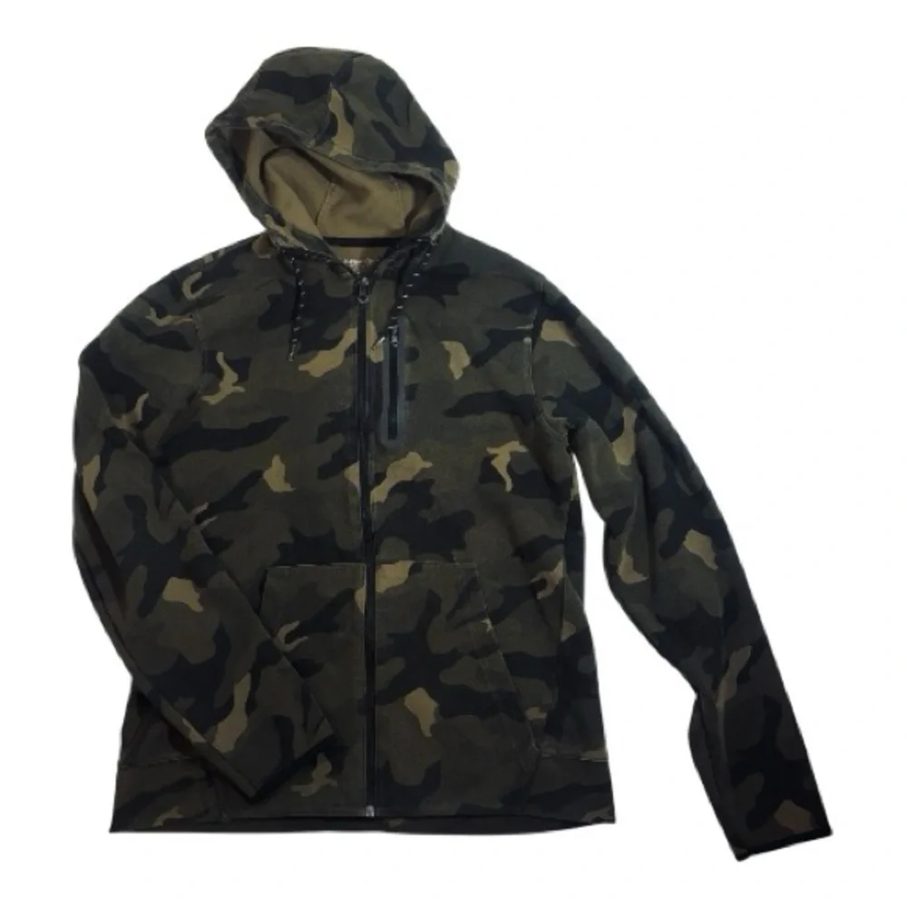 Old Navy Dynamic Fleece Zip Hoodie Size M Streetwear MilitaryCore Woodland Camo